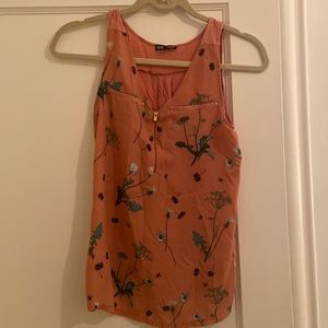 Pink floral Express tank top